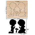 Деревянные штампы для скрапбукинга, для мальчиков, девочек, несколько размеров, V-3391