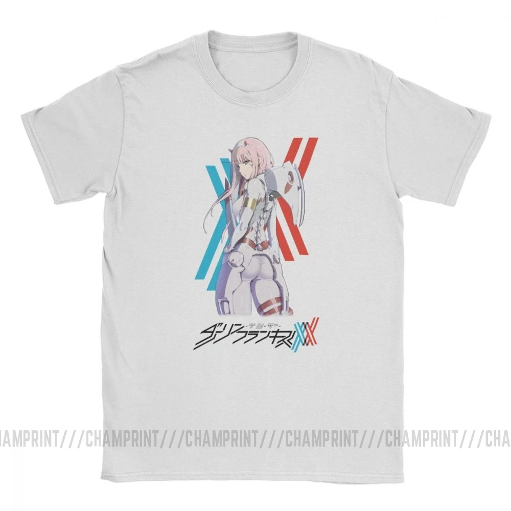 Футболка Гая в Franxx 02 Костюм Пилота Zero Two Мужская футболка стильная из 100% хлопка с
