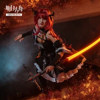 customize arknights six star guard surtr cosplay costumes woman dress cute sexy clothing jacket dress suit