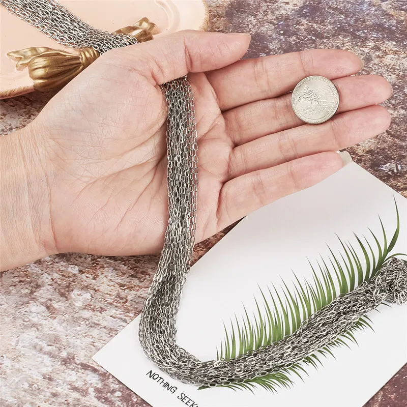 Цепочка из нержавеющей стали 304 для изготовления ювелирных изделий 4 х2 мм мм|steel