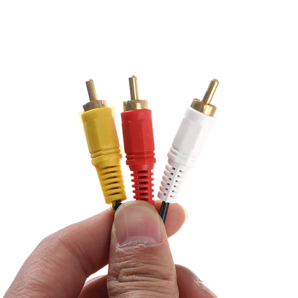 1 шт. 5 футов м позолоченный 3 RCA на композитный штекер для мужчин аудио/видео av