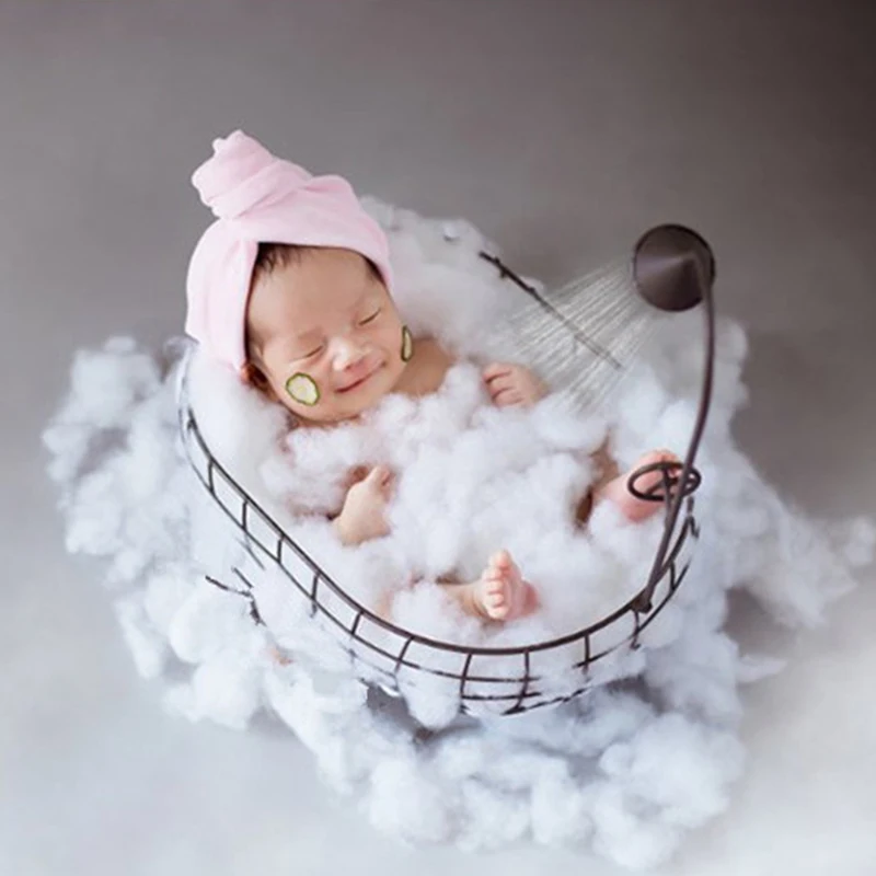 Реквизит для фотосъемки новорожденных детей железная корзина душевая