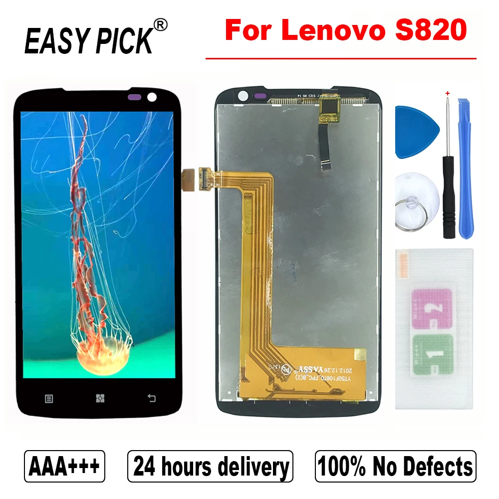 Для Lenovo S820 ЖК дисплей сенсорный экран дигитайзер сборка с рамкой бесплатные
