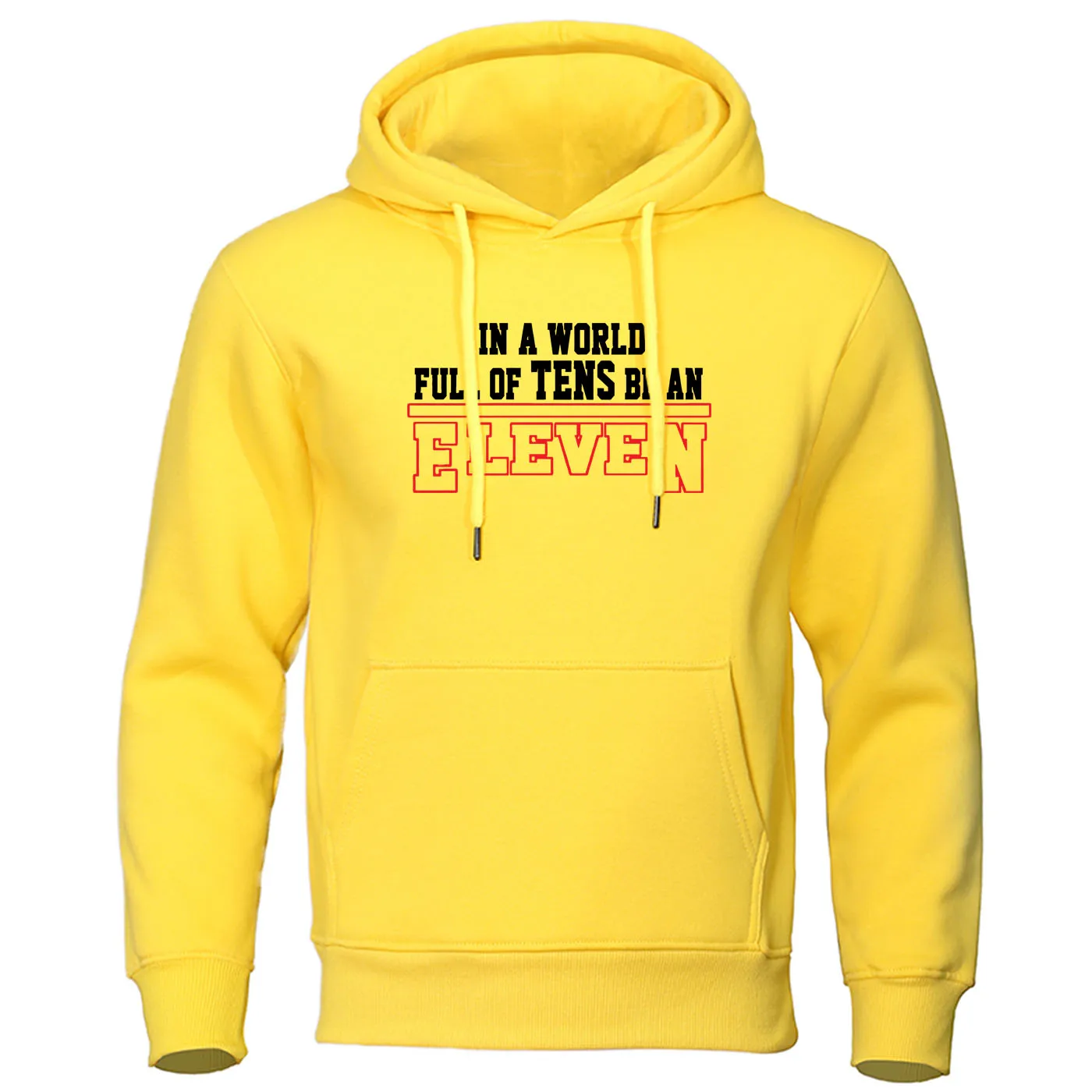 

Autumn Fleece Hoodie Mens Stranger Things Sweatshirt Full Of Tens Be An Eleven Streetwear Casual hip hop Pullover Men Warm Hoody