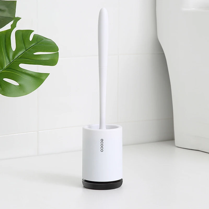 

Plastic Long Handle White Toilet Cleaning Brush Holder Wall Mounted Toilet Bowl Cleaner Brush Brosse De Toilette Household Items