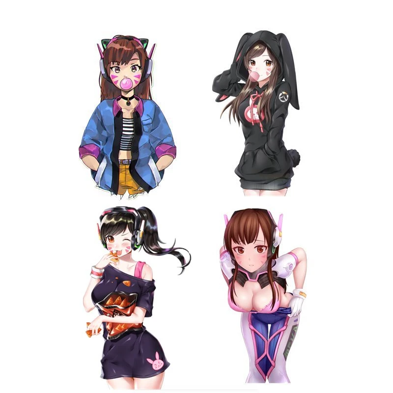 

Personality Creativity DVA Sexy Girl Car Body Sticker Sexy Anime Girls Decal Window Motorcycle PVC Auto Decoration13x8cm