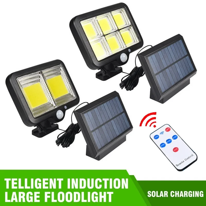 

Upgraded 160COB Big Solar Human Body Induction Light Outdoor Solar Motion Sensor Street Wall Lamp IP65 Waterproof Remote Control