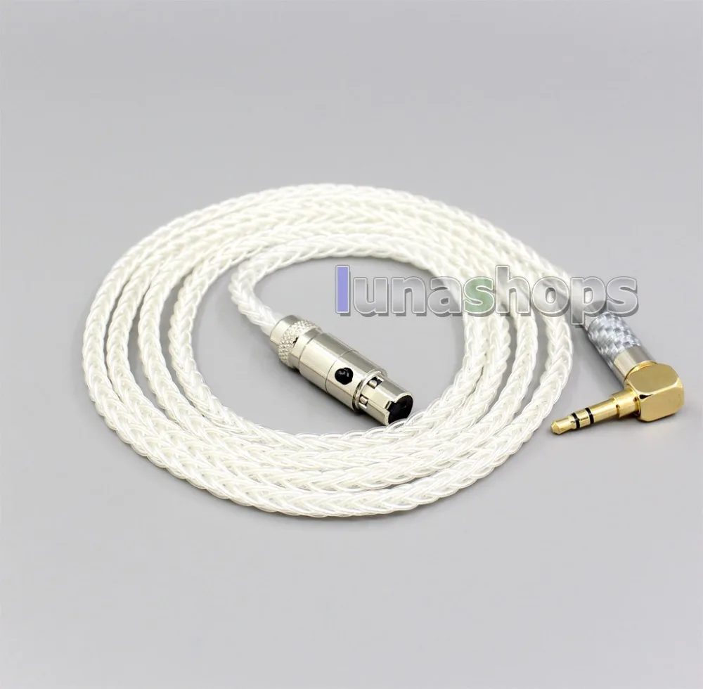

LN06787 4.4mm XLR 2.5mm 99% Pure Silver 8 Core Earphone Cable For Pioneer HDJ-2000 HDJ-2000MK2 ADL H118 ADL H128 reloop RHP-20