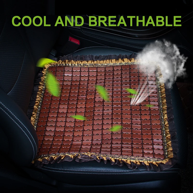 

Bamboo Car Seat Cover Four Seasons Front Rear Bamboo Fabric Cushion Breathable Protector Mat Pad Auto Accessories Universal Size