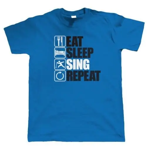 

Hot Sale Eat Sleep Sing Repeat, Mens Funny, Vocals T Shirt, Gift Dad 100% Cotton Tee Shirt Custom Aldult Teen Unisex Unisex