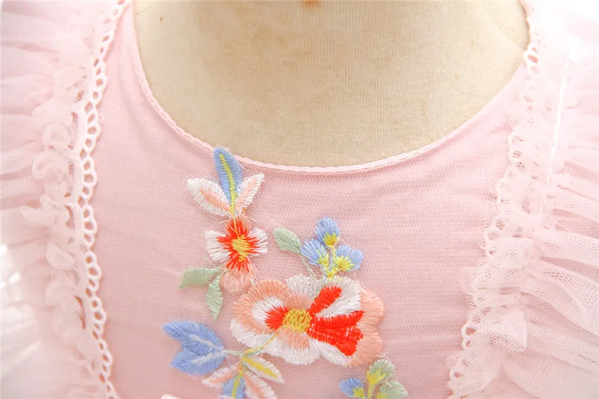 Pink Little Girls Dresses for Princess First Year Baby Birthday Dress Newborn Christmas Girl Party Frocks | Мать и ребенок