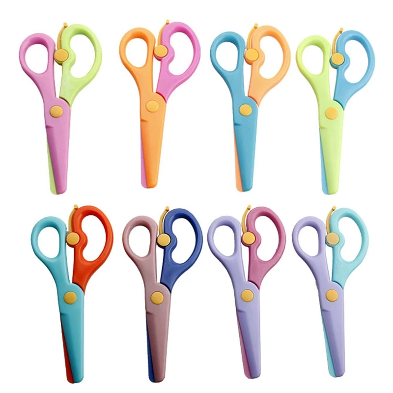 

C5AF Safety Scissors for Teachers, Students, Crafts, Scrapbooking Photos DIY Scissors Scrapbook Paper Photo Tools For kid