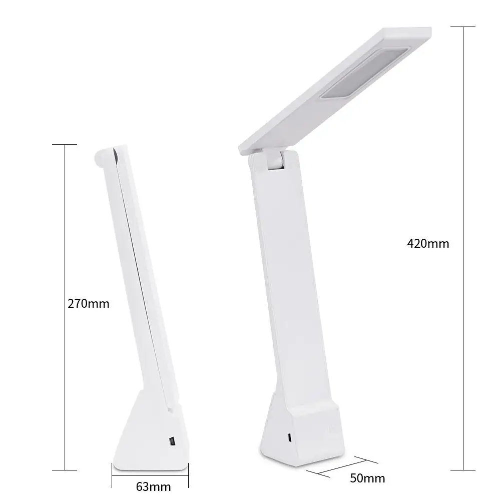 

LED Desk Lamp Night Light 180 Degree Folding Three-stage Color Temperature Adjustment for Student Dormitory