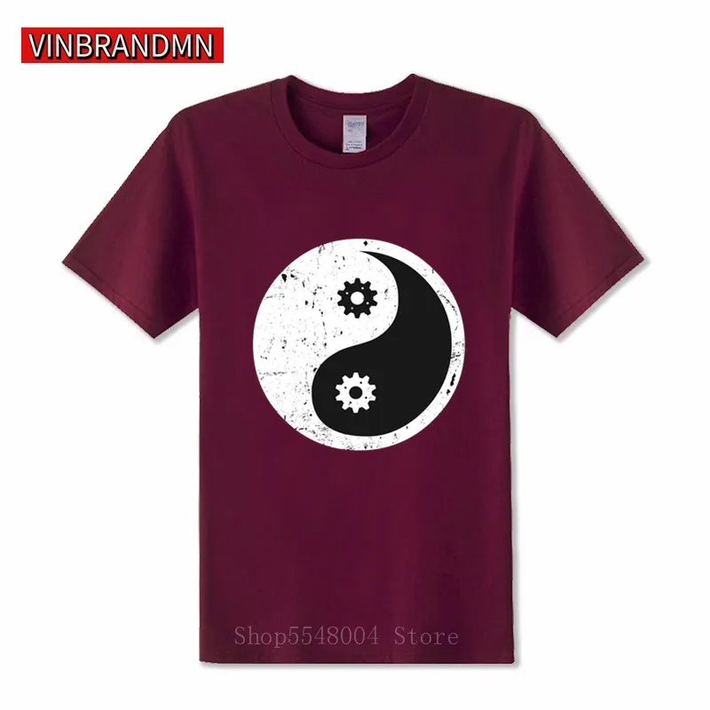 Хипстер на открытом воздухе уникальный дизайн футболка для мужчин инженер ин Ян