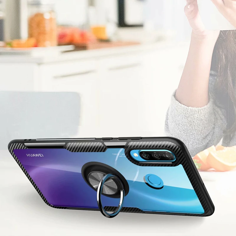 Прозрачный автомобильный держатель магнитные чехлы для телефонов Huawei Honor 20s P30 Lite
