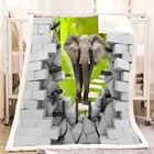 Слон шерпа одеяло s для кровати акварельное плюшевое одеяло дикое животное индивидуальное одеяло белое одеяло роскошное постельное белье