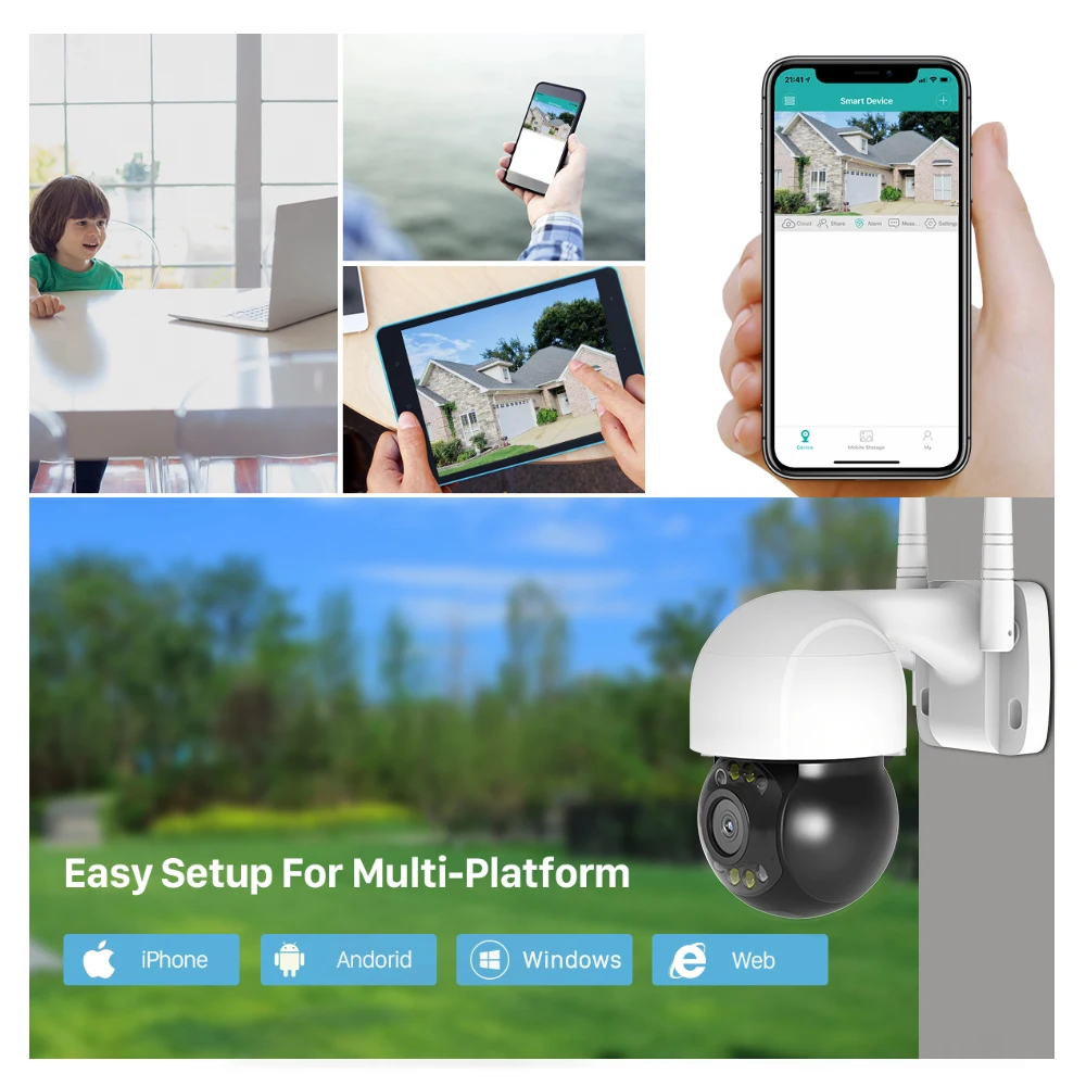 

5MP PTZ Wifi IP Camera Outdoor 4X Digital Zoom AI Human Wireless Camera ONVIF Audio 2MP 3MP Smart Security CCTV Camera