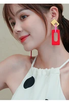 stylish color earrings simple atmosphere new long style earrings cold wind net red tide fashion color earrings