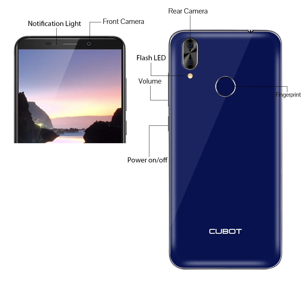 Чехол для Cubot J7 мобильный телефон 5 7 &quot18:9 Дисплей Android 9 0 пирог Face ID двойные задние