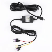 12V 24V Dash Cam Cable Mini Micro USB Car Charger 24h Parking Buck Line DVR Step-down Three-core Lines Charging Cables