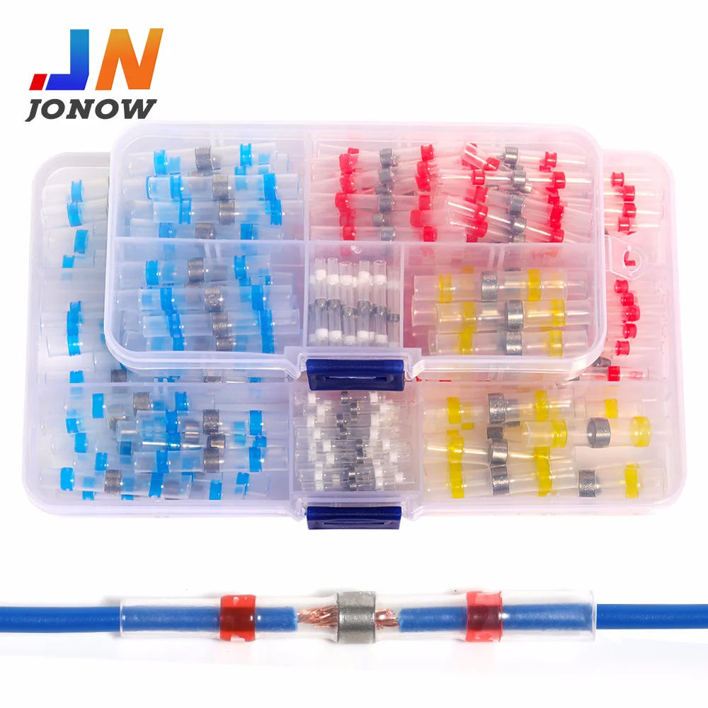 

205PCS Heat Shrink Butt Connectors Wire Terminal Waterproof Solder Seal Sleeve Electrical Wire Connector Automotive Marine Kit