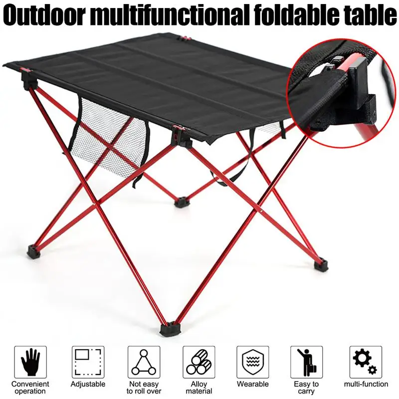 

Camping Folding Table Aluminum Alloy Oxford Cloth Outdoor Hiking BBQ Picnic Portable Ultra Light Foldable Table With Bag
