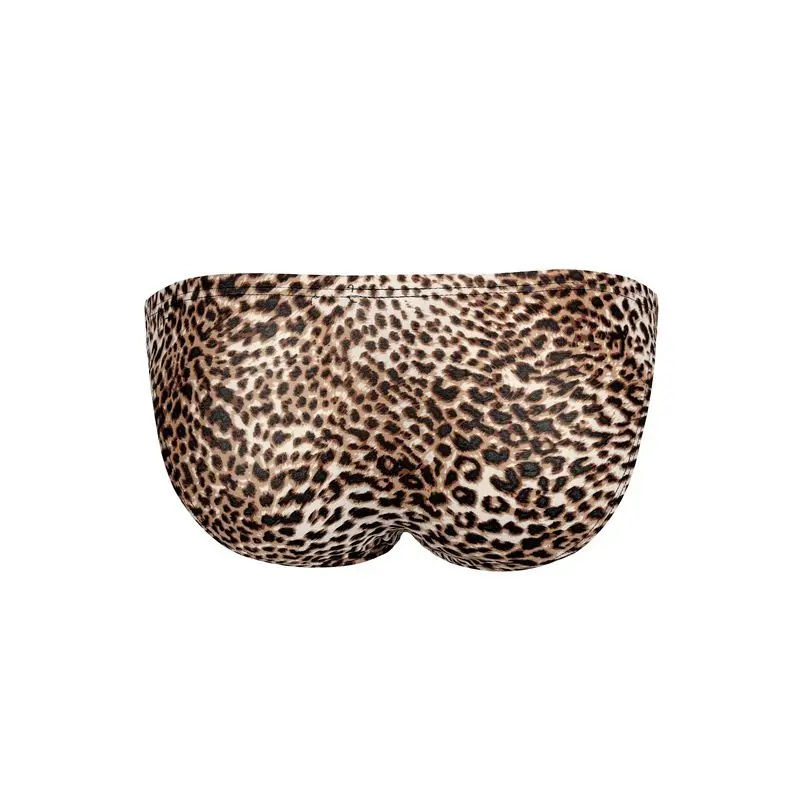 Мужские трусы с низкой посадкой мягкие леопардовым принтом сексуальное нижнее