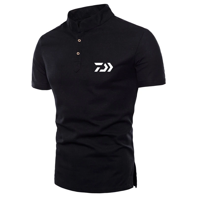 

2020 Daiwa Clothing Summer Sports Polo Tee Fishing Tshirt Patchwork Breathable Outdoor Running Fishing T-shirt Cycling Men Tops