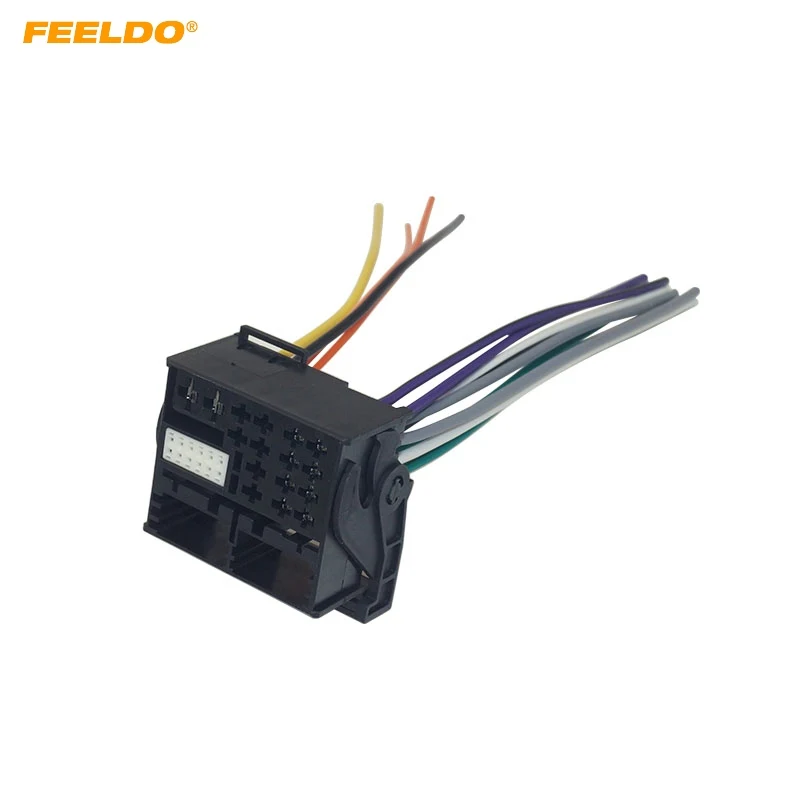 FEELDO 10 шт. автомобильное радио стерео головное устройство жгут для Volkswagen Golf7