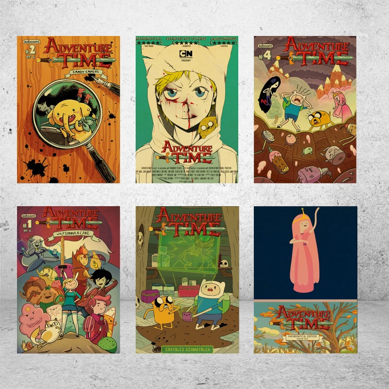 

Adventure Time with Finn and Jake Vintage Poster Cartoon Posters Art Cute Wall Posters For Kid's Room Home Decor Buy 3 Get 4