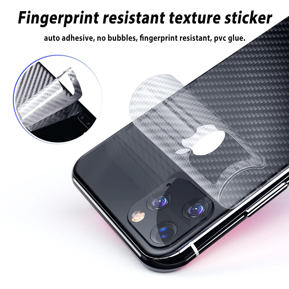 Задняя пленка для Iphone 11 Pro Max 2019 углеродное волокно задняя наклейка защитная