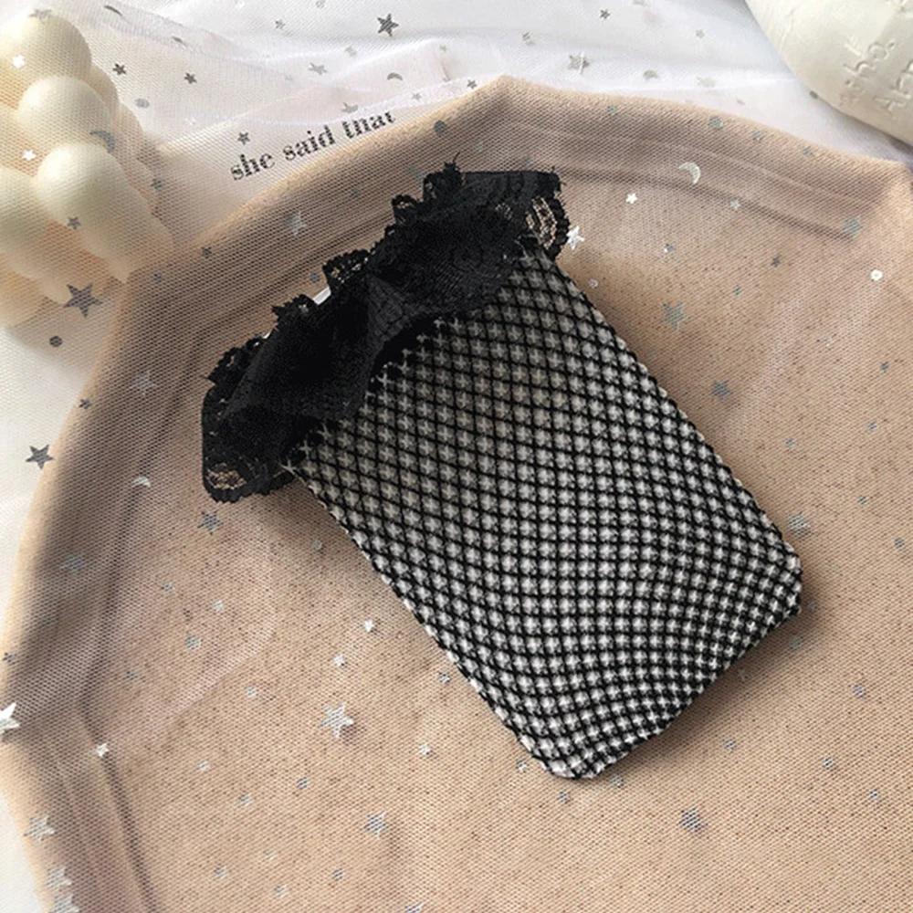 

Sexy Black Lace Fishnet Stocking Women Thigh High Knee Socks Woman 2020 Summer Thin Long Stockings Streetwear Calcetine Medias