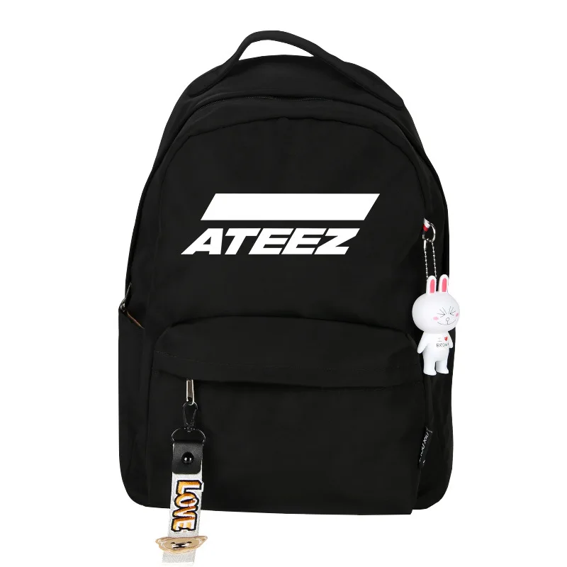 Женский рюкзак с принтом Kpop ATEEZ Холщовая Сумка для студентов колледжа аксессуары