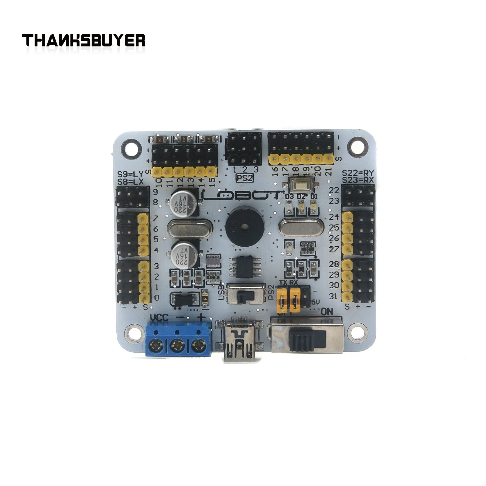 Плата драйвера сервоконтроллера 32 канала с ручкой PS2 для механического ручки