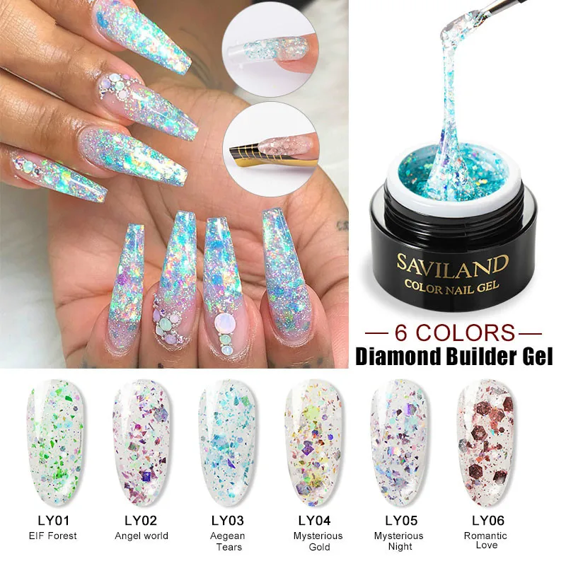 

Супер Блестящий Бриллиант строительный гель для полировки УФ светодиодный Гель-лак для ногтей для наращивания ногтей формы для ногтей акри...
