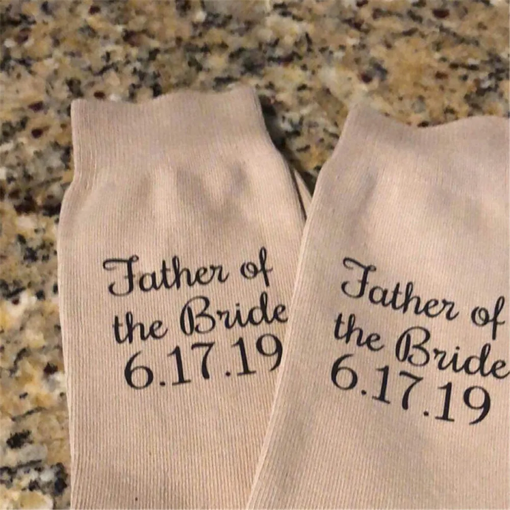 Уникальные индивидуализированные носки &quotПапа жениха&quot индивидуальные для