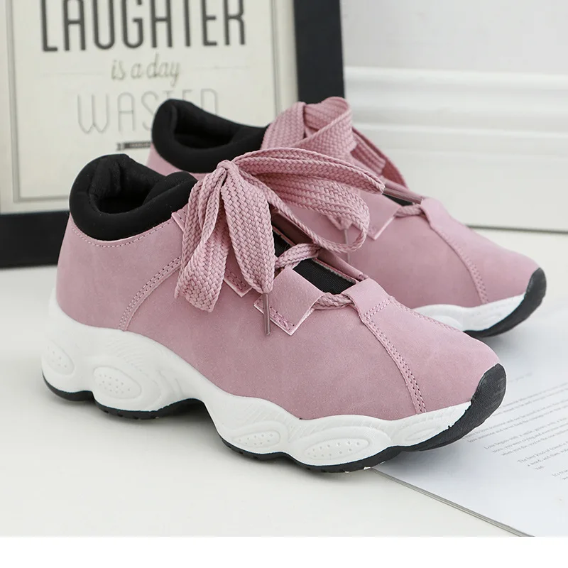 

2021 Autumn Women's Flat Shoes Increased Thick-soled Casual Shoes Women's Sports Shoes Running Shoes Single Shoes Women