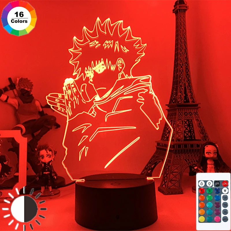 

Аниме Jujutsu Kaisen группа 3D лампа Megumi Fushiguro командный светильник Jujutsu Kaisen СВЕТОДИОДНЫЙ Ночник светильник для подарка на день рождения Прямая пос...