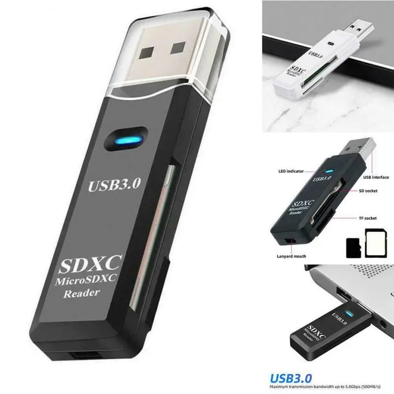 SD Card Reader USB C 2 In 1 2.0 TF/Mirco Smart Memory Type OTG Flash Drive Cardreader Adapter | Компьютеры и офис