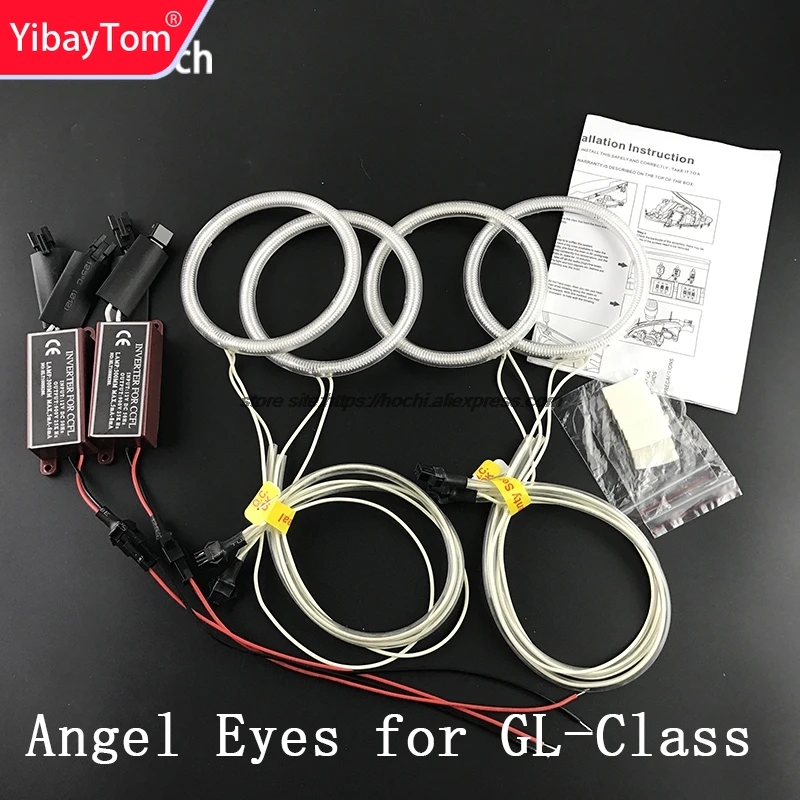 

YibayTom ccfl angel eyes kit white 6000k ccfl halo rings headlight for Mercedes-Benz GL-Class X164 GL450 2007-2012