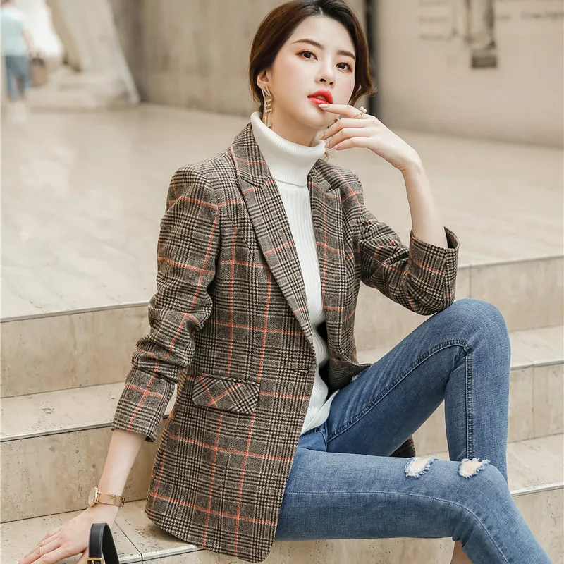 Женский элегантный блейзер для офиса и работы модный Блейзер женская верхняя