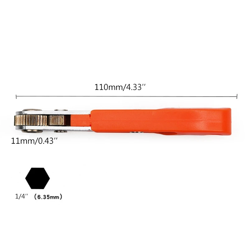 

50LB Mini Magnetic Ratchet Wrench 1/4"(6.35mm) Hexagon Torx Bidirectional Control for Single/Double Head Screwdriver Tool