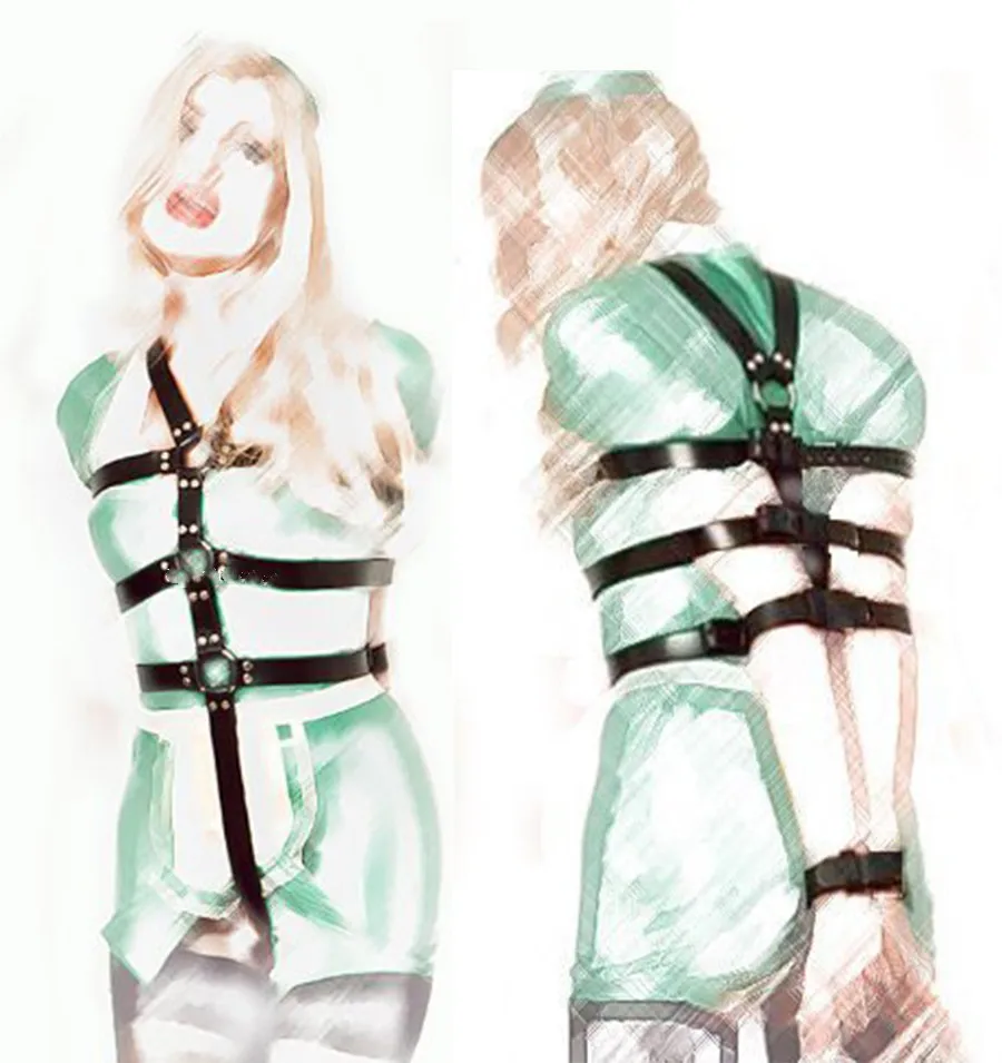 БДСМ дисциплинарный пояс для всего тела кожаный бондаж ограничители свободы на