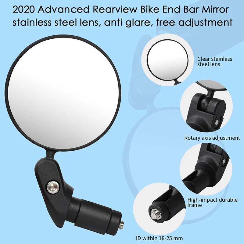 

Handlebar End Bike Mirror Mountain Road Bike MTB Cycling Riding Mirror Back Rear View Rearview Mirror Bicycle Accessories