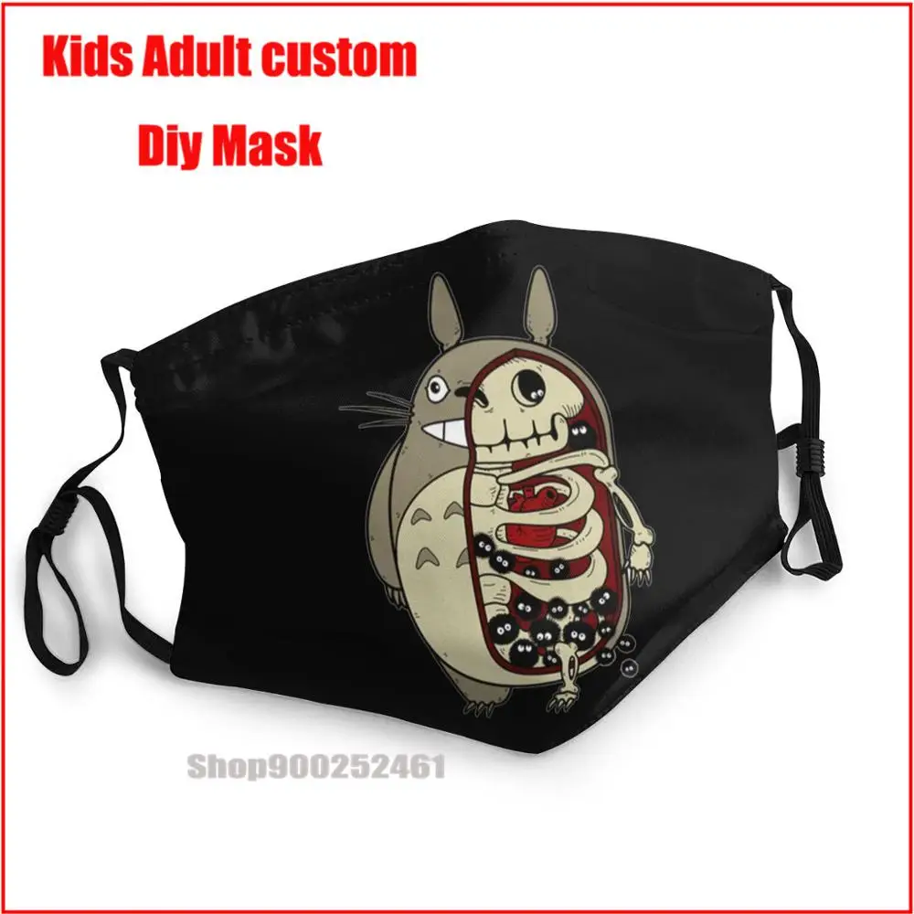 

My Neighbor Totoro Dissected Skull Bones The Forest Spirit DIY face mask harry washable reusable face mask face mask designer