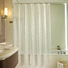 Водонепроницаемая 3D занавеска для душа из ПВХ, зеркальная занавеска с крючками, прозрачная белая прозрачная занавеска для ванной комнаты, роскошная занавеска для ванной s