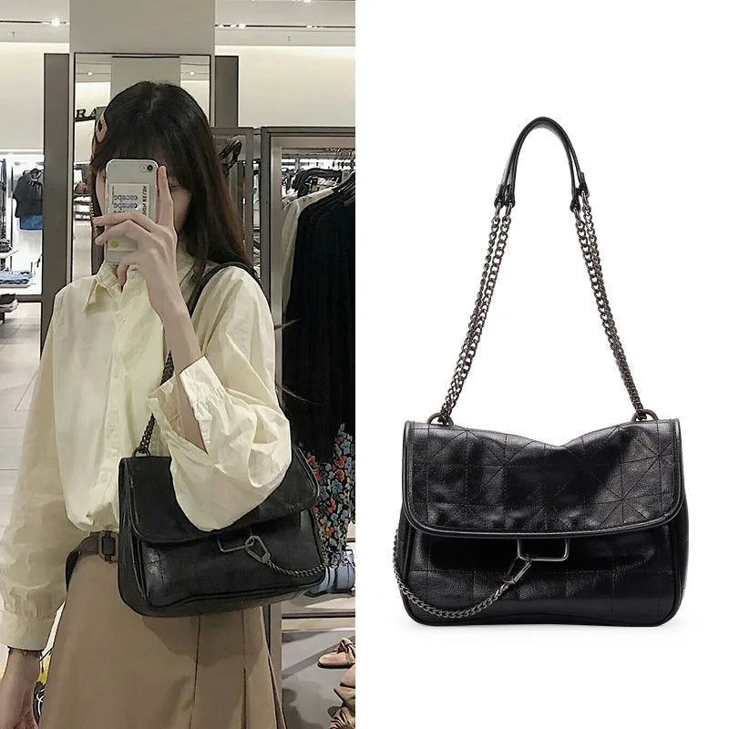 

Brand Women Luxury Handbag Chain Soft Leather Shoulder Hand Bags Large Capacity Women Messenger Bags Soft Flap Women Tote Bag