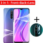 3-в-1 redmi9 экран сзади гидрогель пленка объектива камеры Защитная крышка для Xiaomi Redmi 9C 9A 9C redmi9a redmi9c защитный не стекло