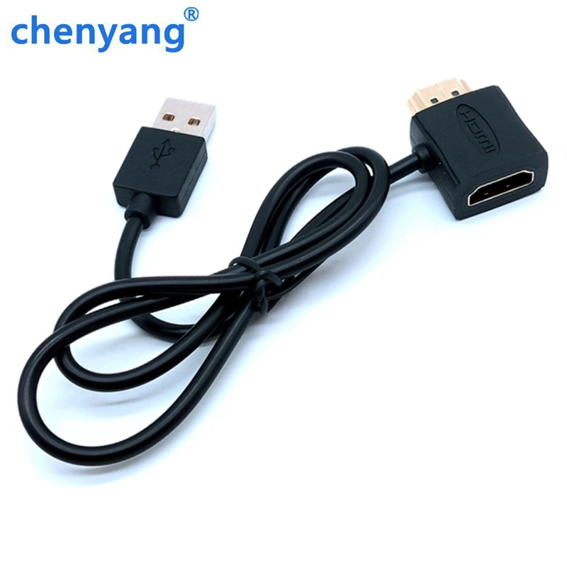 

HDMI Male to USB Female Adapter Portable HDMI Male To Female Adapter with USB 2.0 Extender Power Supply Cable 0.5m for HDTV Male