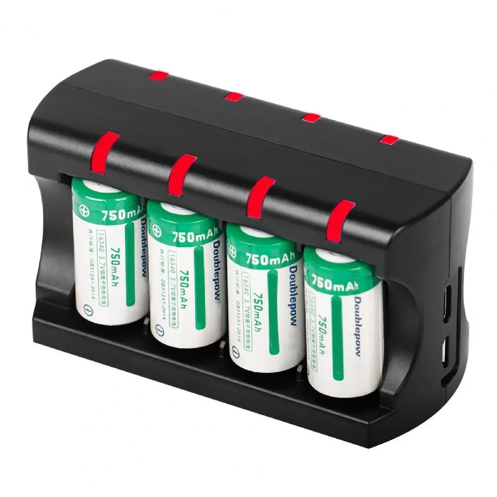 

Double interface Battery Charger intelligent 8slots for RCR123A 16340 16350 16360 Rechargeable Batteries for Arlo VMC3030